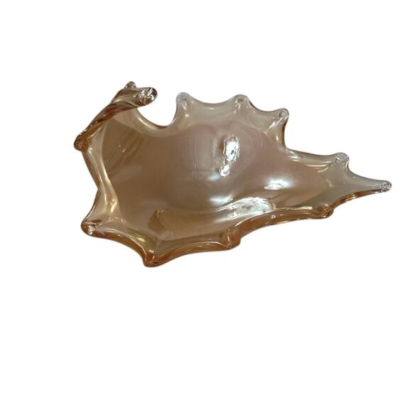 Rare Murano Italian glass leaf bowl - Picture 2 of 6
